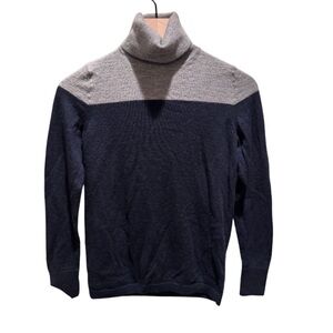 Talbots Merino Sm Women’s Navy and Gray Turtleneck Sweater